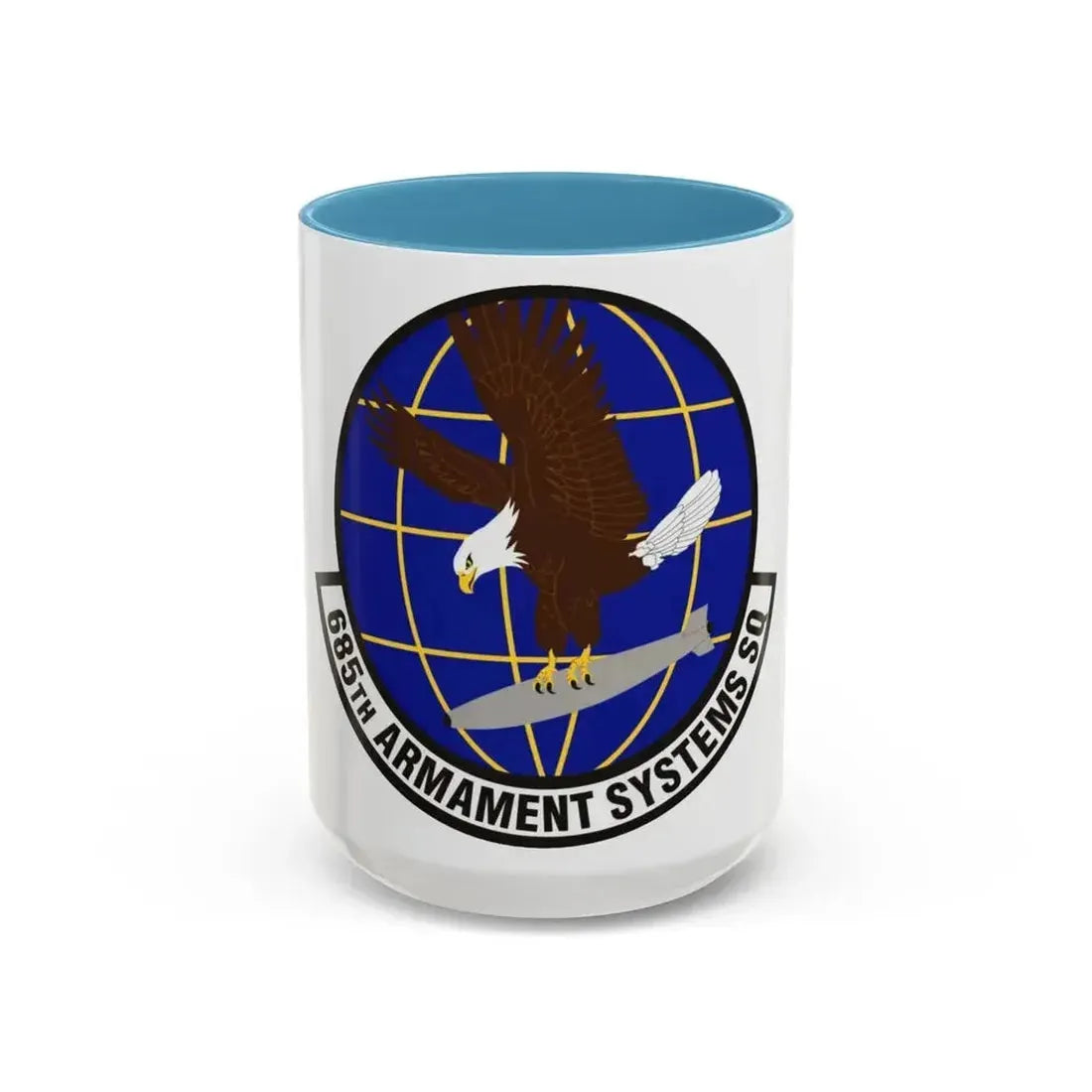 685th Armament Systems Squadron (U.S. Air Force) Accent Coffee Mug 15oz Light Blue - Go Mug Yourself