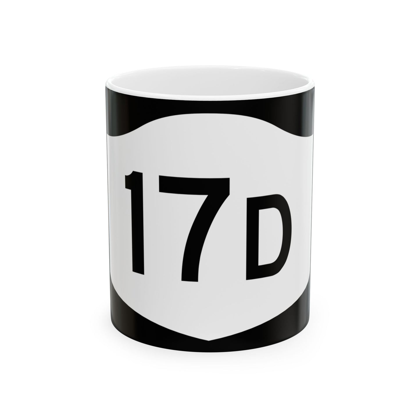 NY-17D (New York) (Road Sign) White Coffee Mug
