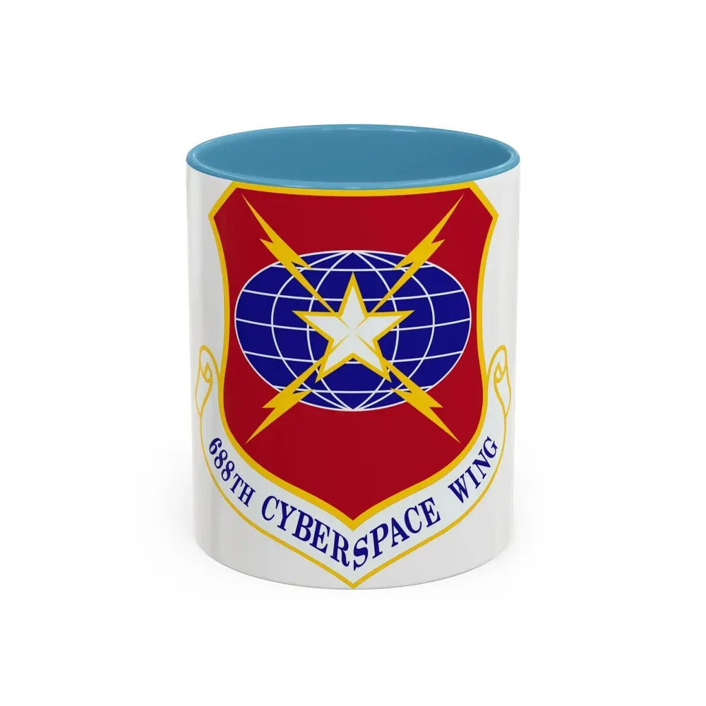 688 Cyberspace Wing ACC (U.S. Air Force) Accent Coffee Mug 11oz Light Blue - Go Mug Yourself