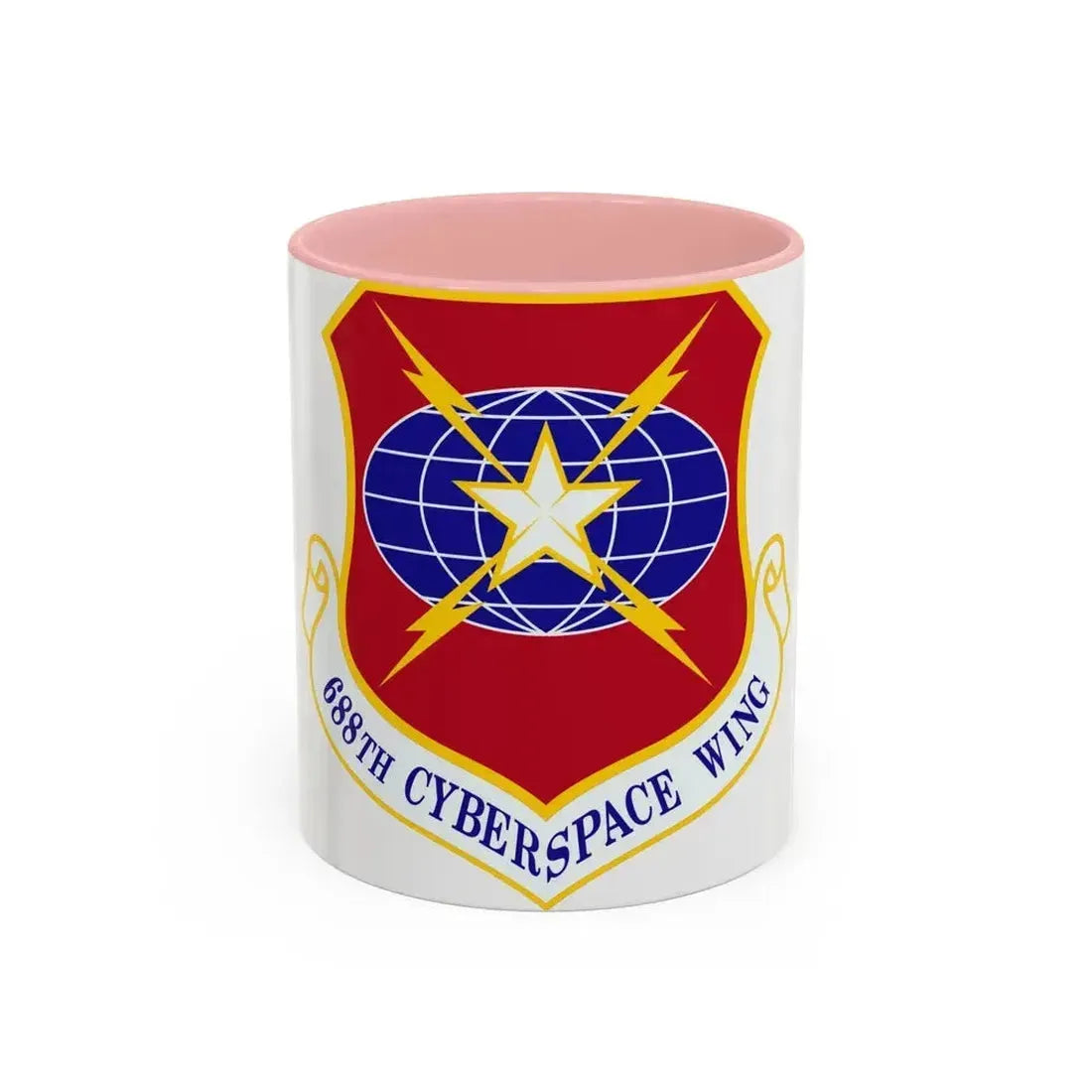 688 Cyberspace Wing ACC (U.S. Air Force) Accent Coffee Mug 11oz Pink - Go Mug Yourself