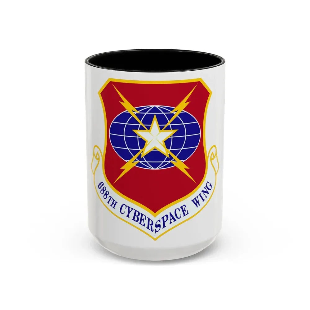 688 Cyberspace Wing ACC (U.S. Air Force) Accent Coffee Mug 15oz Black - Go Mug Yourself