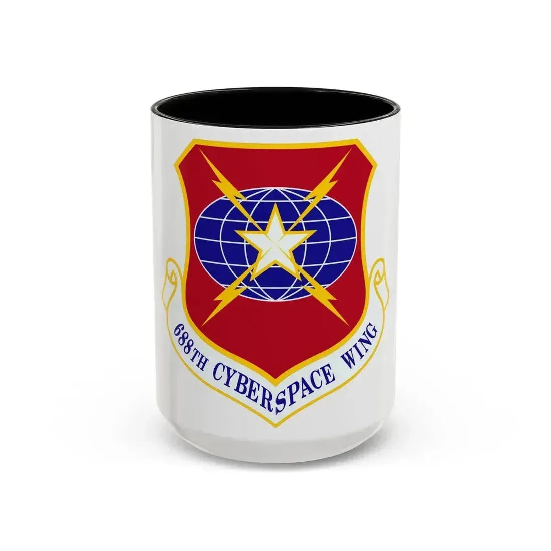 688 Cyberspace Wing ACC (U.S. Air Force) Accent Coffee Mug 15oz Black - Go Mug Yourself