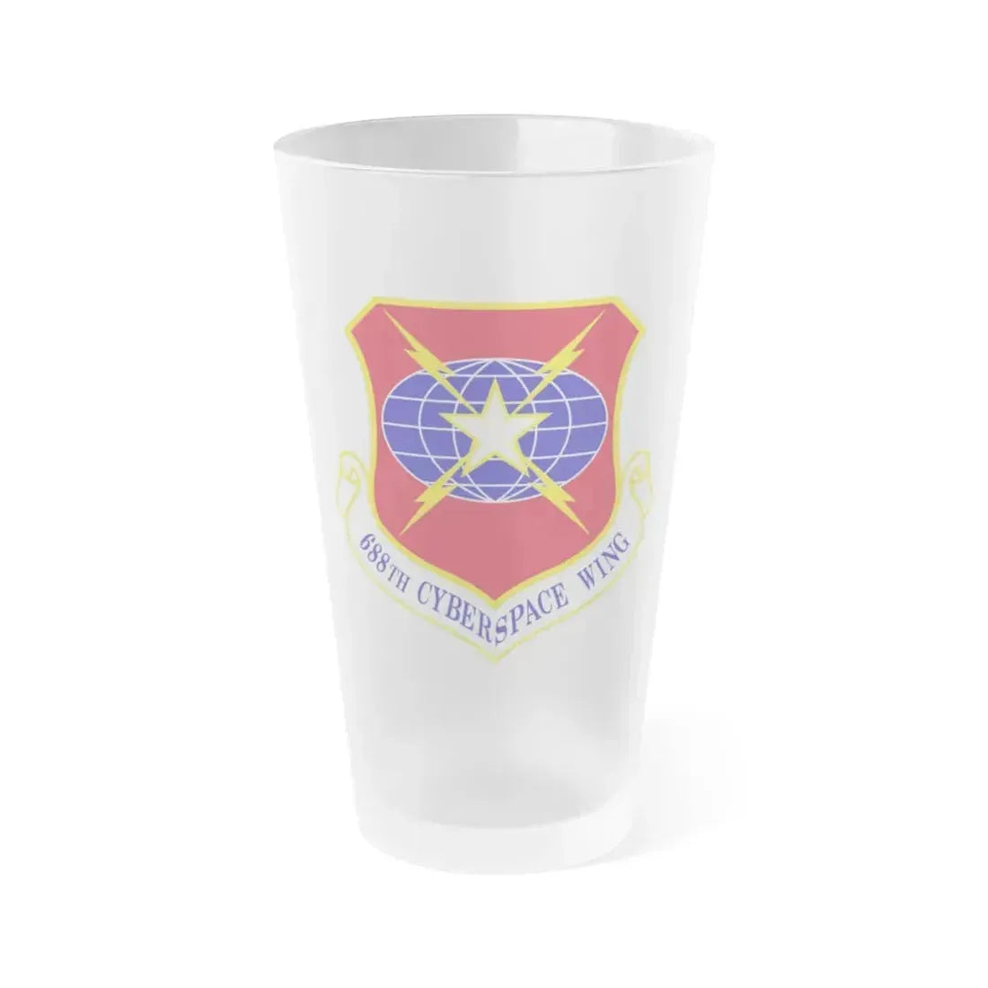 688 Cyberspace Wing ACC (U.S. Air Force) Frosted Pint Glass 16oz 16oz Frosted - Go Mug Yourself