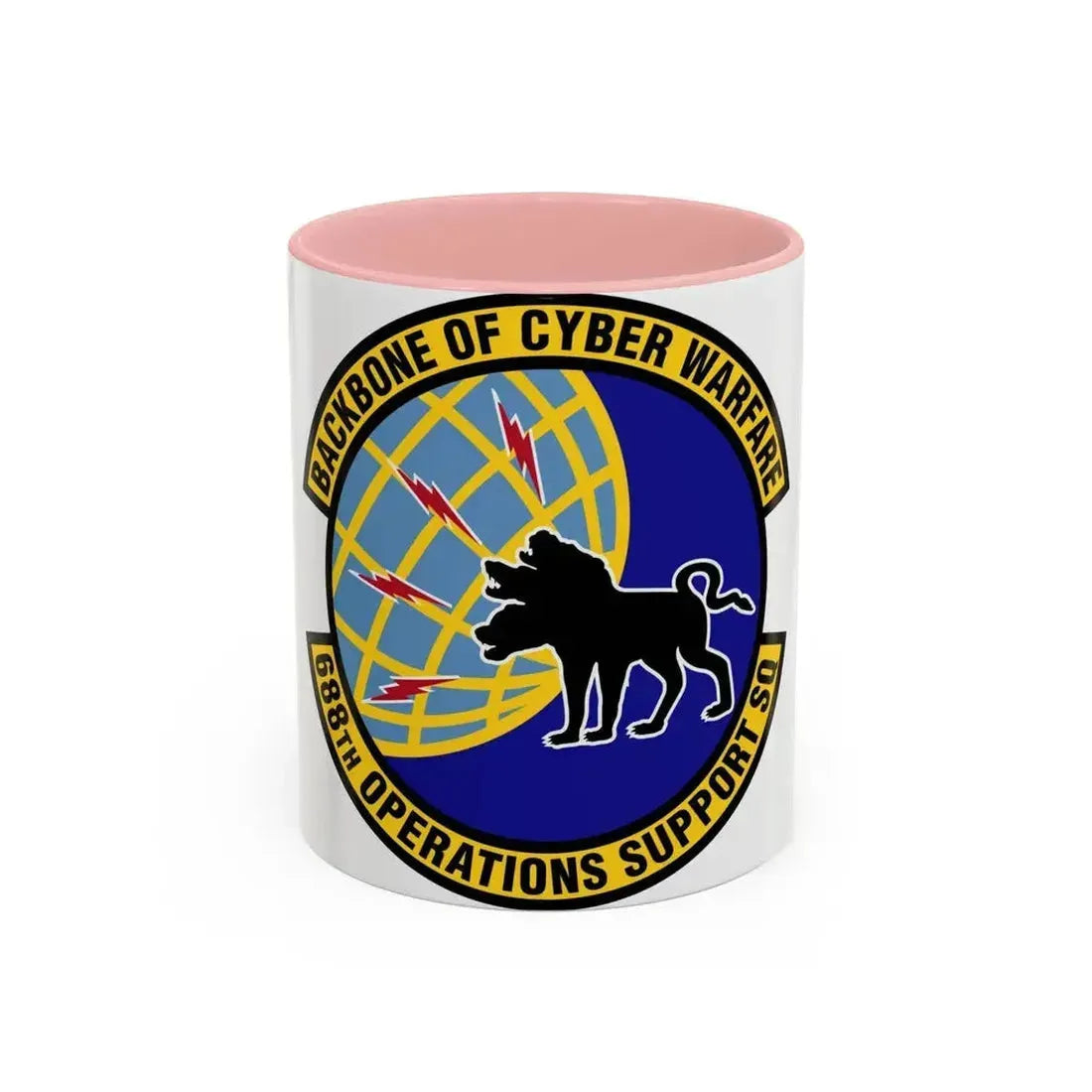 688 Operations Support Squadron ACC (U.S. Air Force) Accent Coffee Mug 11oz Pink - Go Mug Yourself