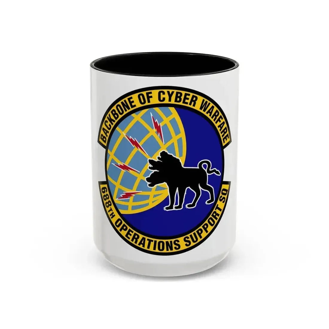 688 Operations Support Squadron ACC (U.S. Air Force) Accent Coffee Mug 15oz Black - Go Mug Yourself