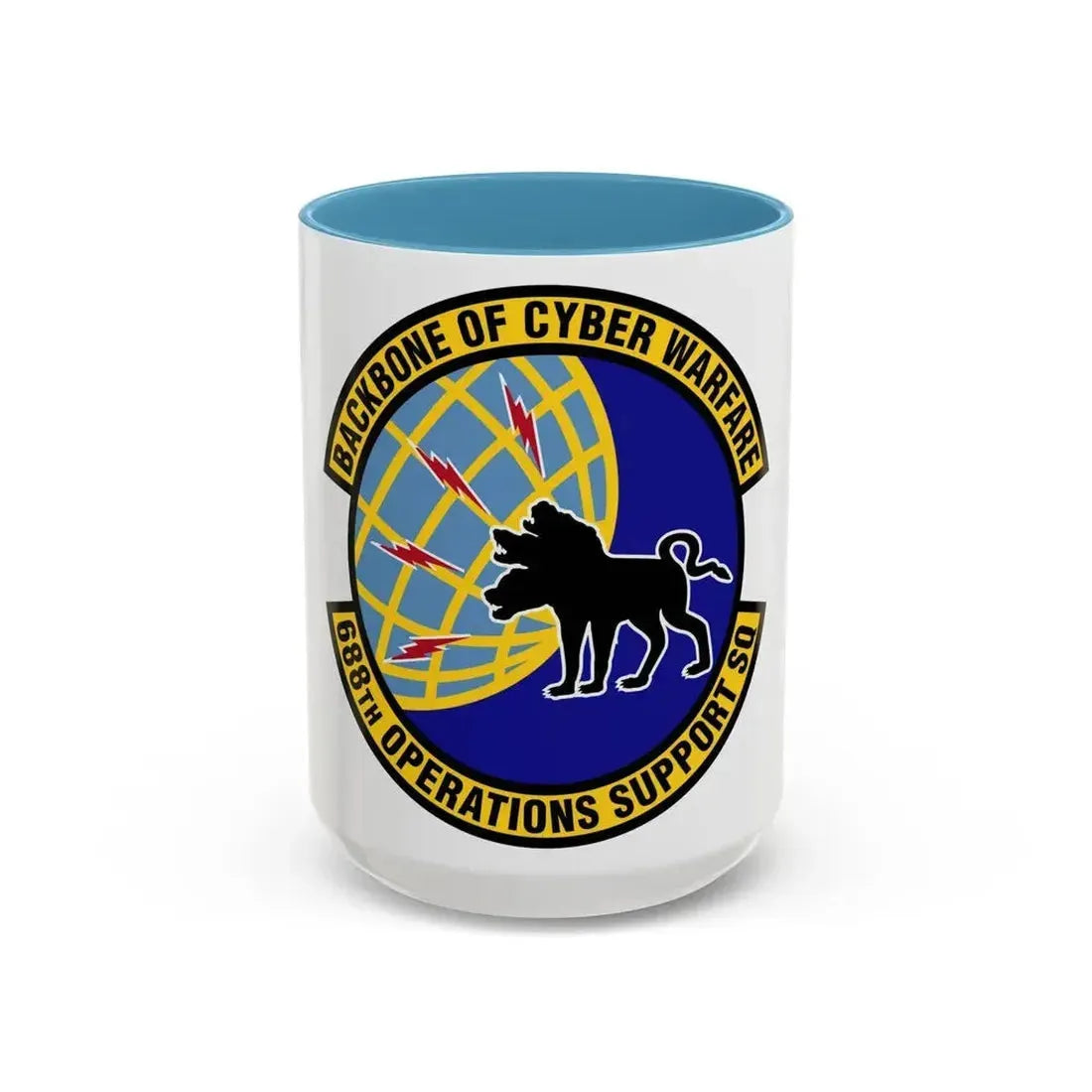 688 Operations Support Squadron ACC (U.S. Air Force) Accent Coffee Mug 15oz Light Blue - Go Mug Yourself