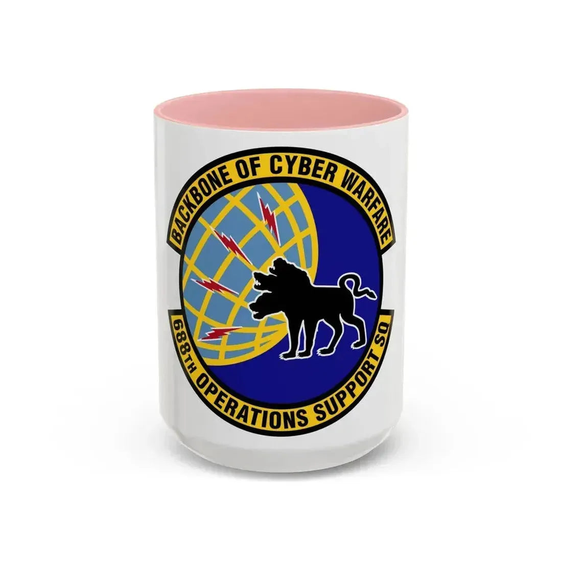 688 Operations Support Squadron ACC (U.S. Air Force) Accent Coffee Mug 15oz Pink - Go Mug Yourself