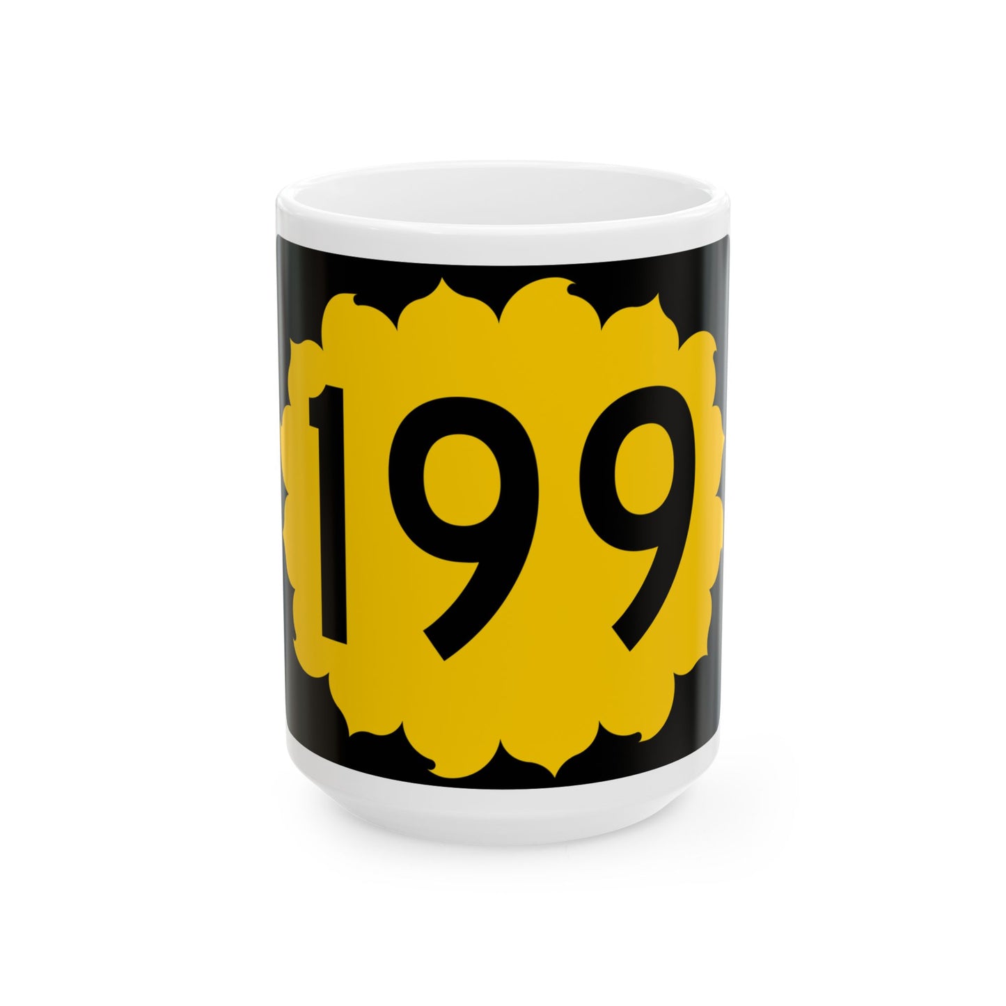 K-199 (Kansas) (Road Sign) White Coffee Mug