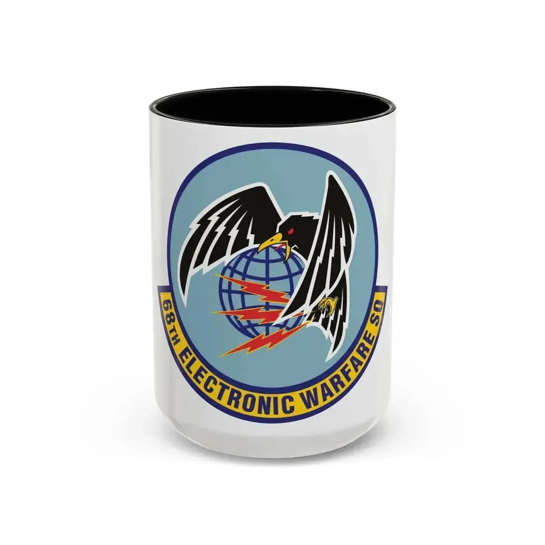 68th Electronic Warfare Squadron (U.S. Air Force) Accent Coffee Mug 15oz Black - Go Mug Yourself