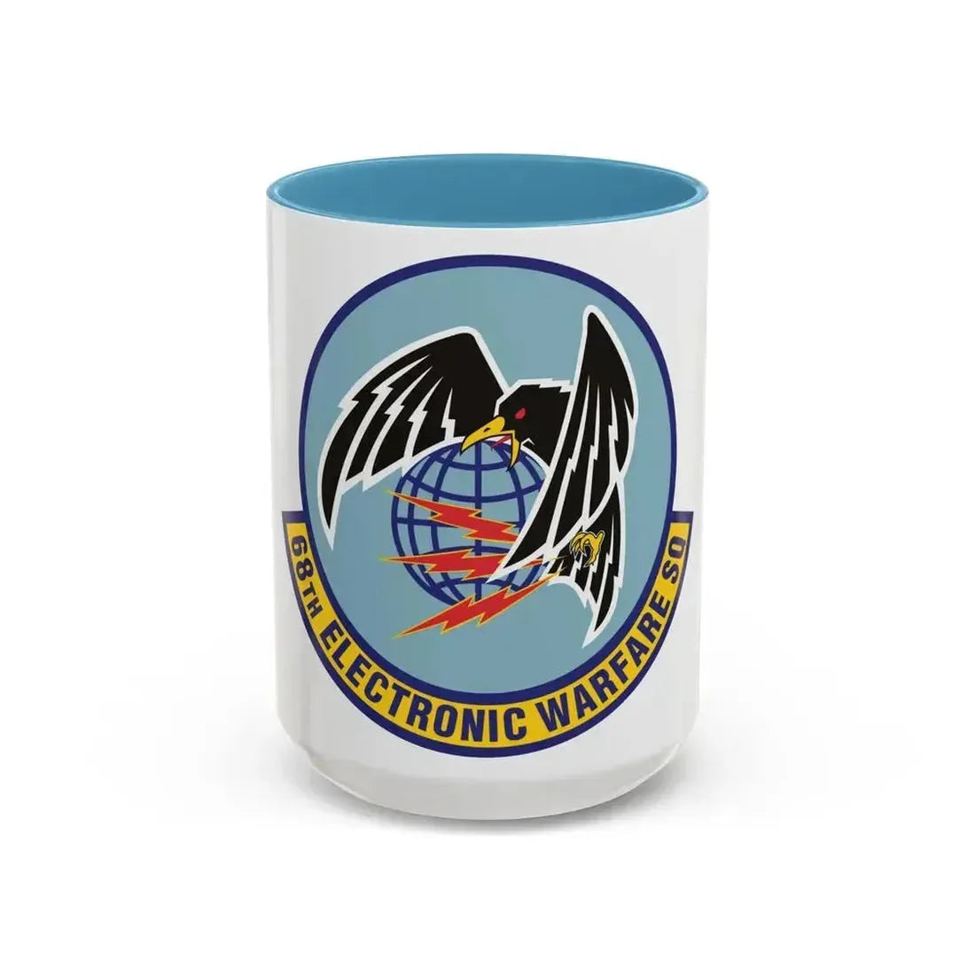 68th Electronic Warfare Squadron (U.S. Air Force) Accent Coffee Mug 15oz Light Blue - Go Mug Yourself