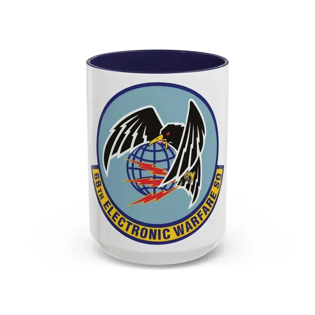 68th Electronic Warfare Squadron (U.S. Air Force) Accent Coffee Mug 15oz Navy - Go Mug Yourself