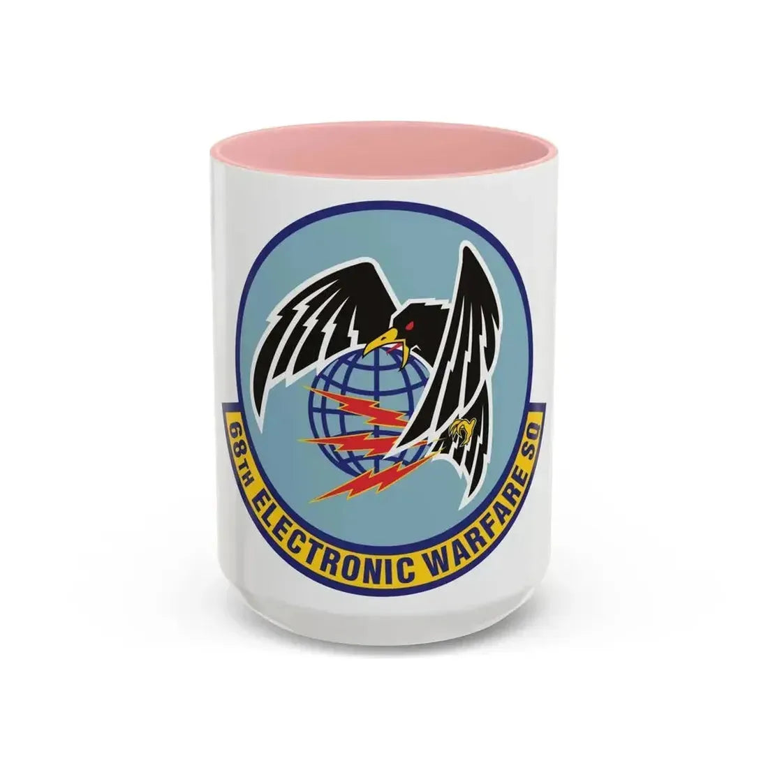 68th Electronic Warfare Squadron (U.S. Air Force) Accent Coffee Mug 15oz Pink - Go Mug Yourself