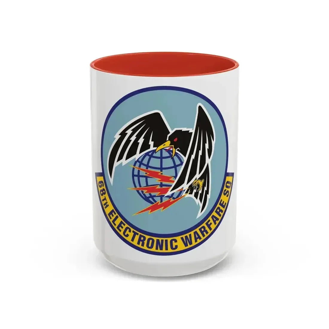 68th Electronic Warfare Squadron (U.S. Air Force) Accent Coffee Mug 15oz Red - Go Mug Yourself
