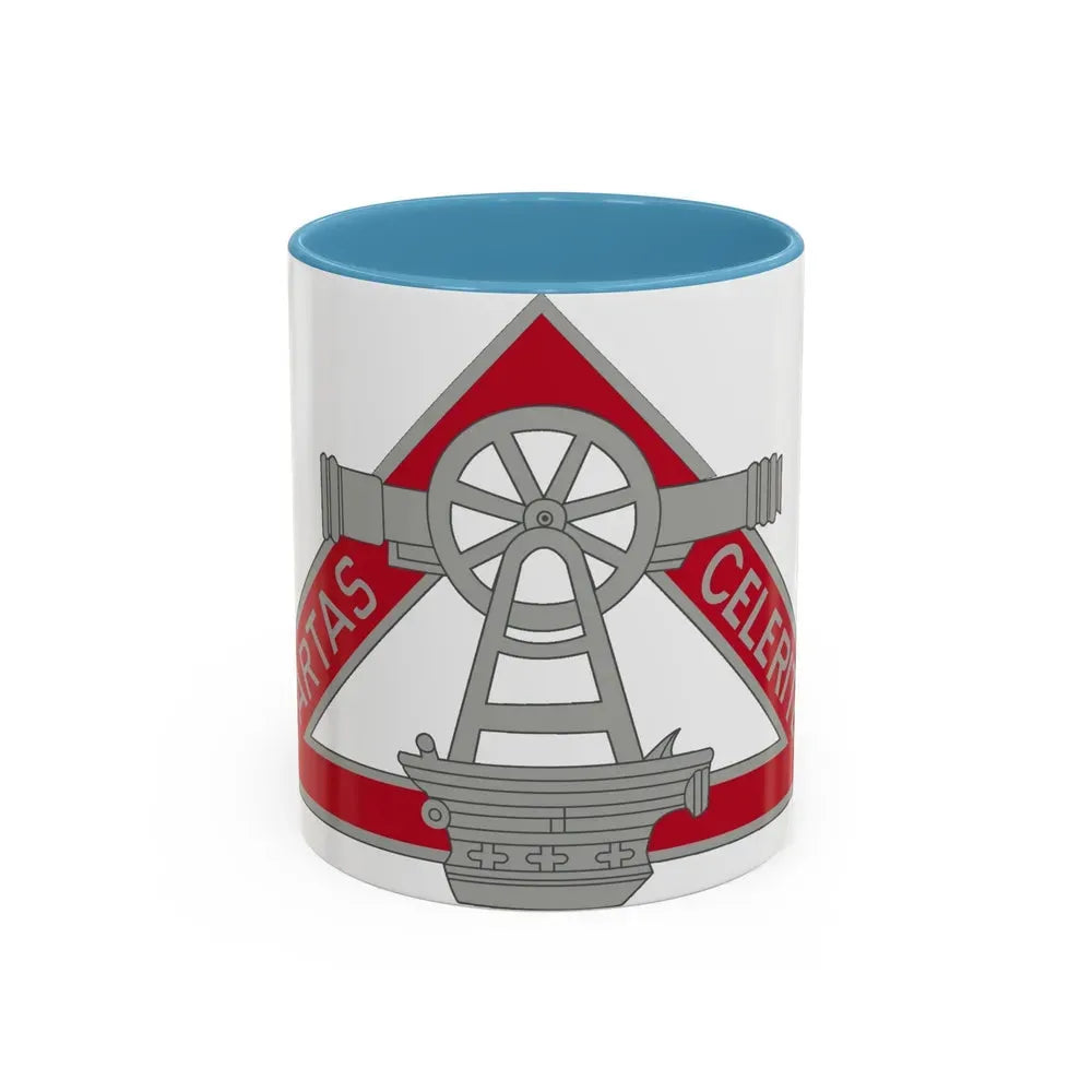 69 Engineer Company (U.S. Army) Accent Coffee Mug 11oz Light Blue - Go Mug Yourself