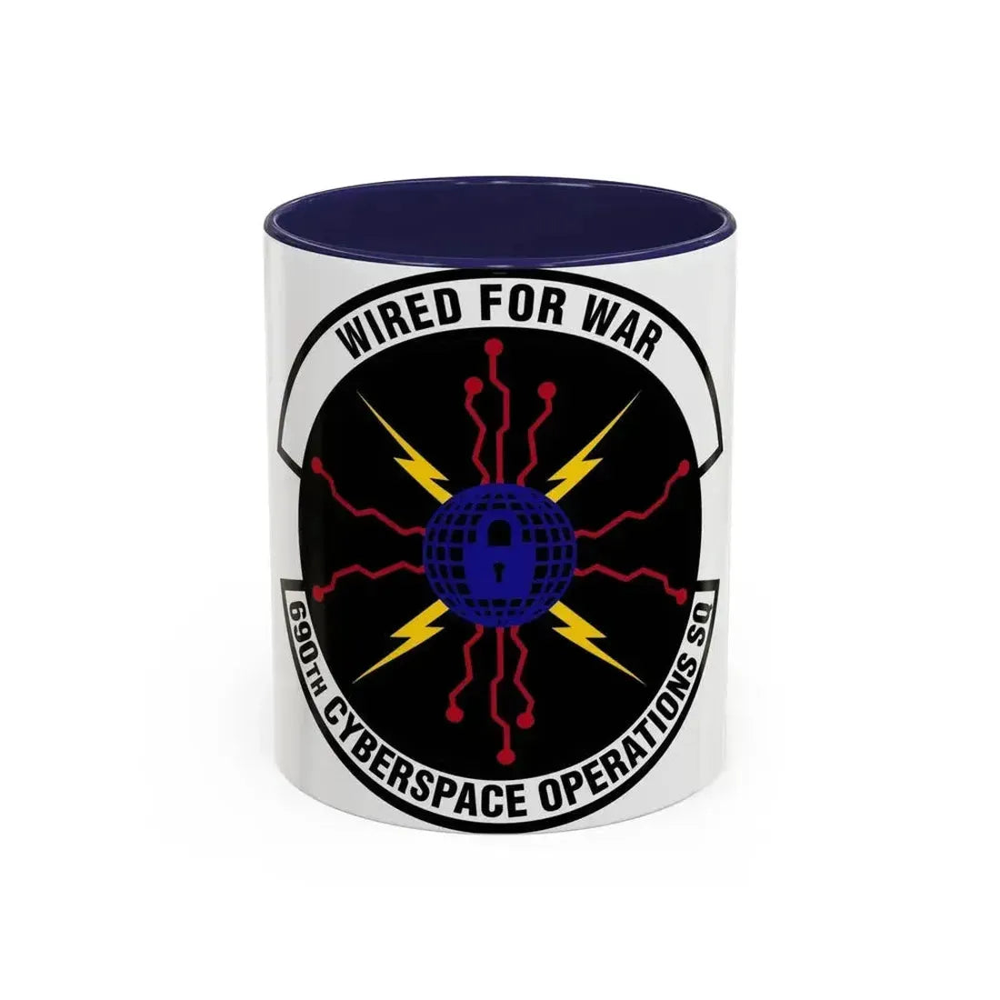690 Cyberspace Operations Squadron AFSPC (U.S. Air Force) Accent Coffee Mug 11oz Navy - Go Mug Yourself