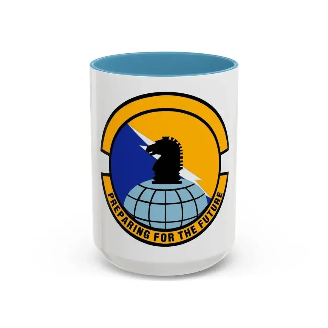 690 Intelligence Support Squadron ACC (U.S. Air Force) Accent Coffee Mug 15oz Light Blue - Go Mug Yourself