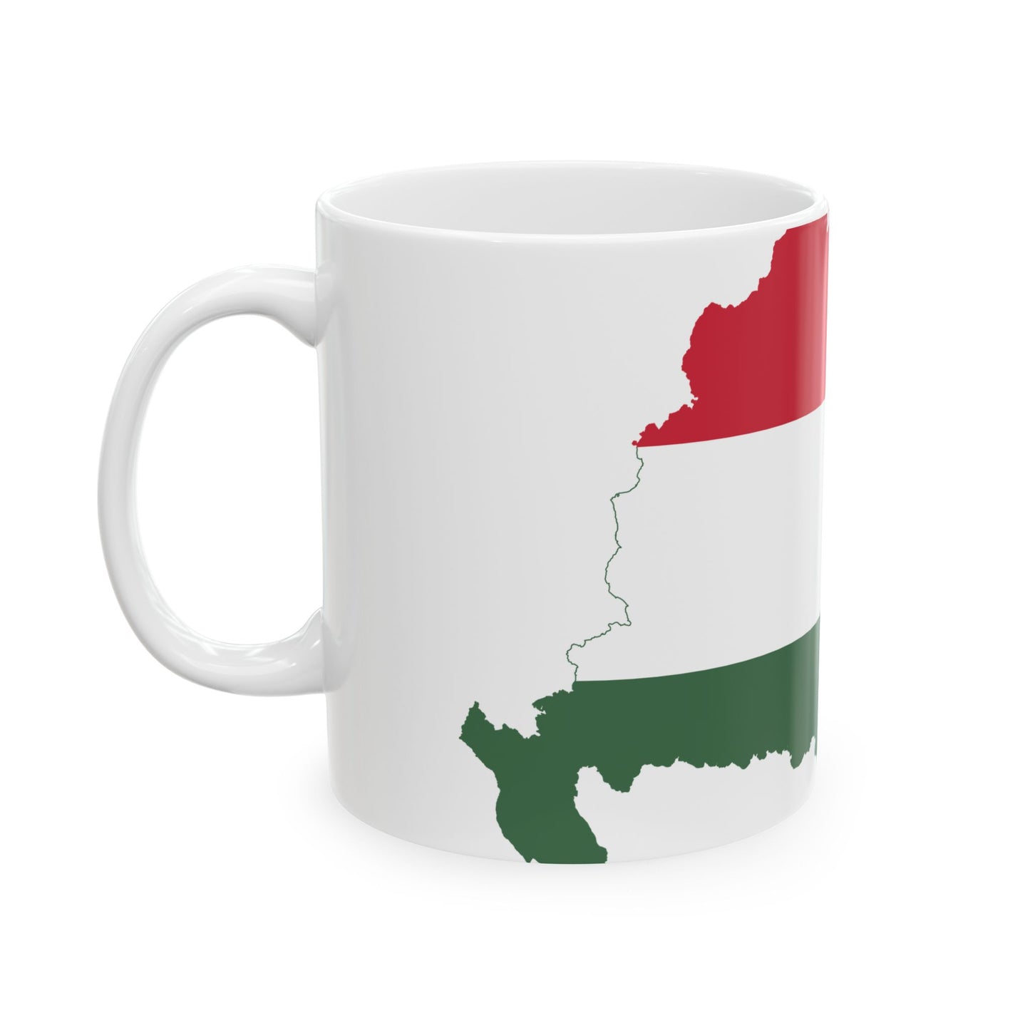 Flag-map of Greater Hungary (Hungary) White Coffee Mug