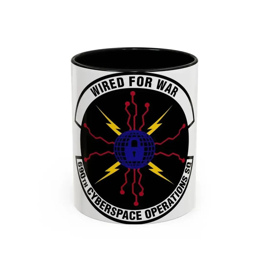 690th Cyberspace Operations (U.S. Air Force) Accent Coffee Mug 11oz Black - Go Mug Yourself