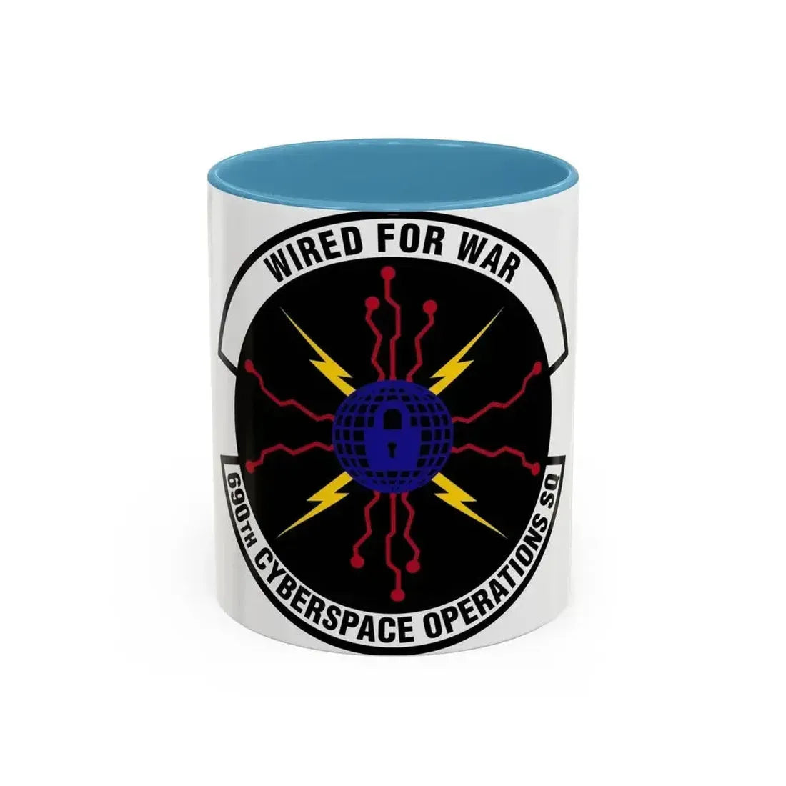 690th Cyberspace Operations (U.S. Air Force) Accent Coffee Mug 11oz Light Blue - Go Mug Yourself
