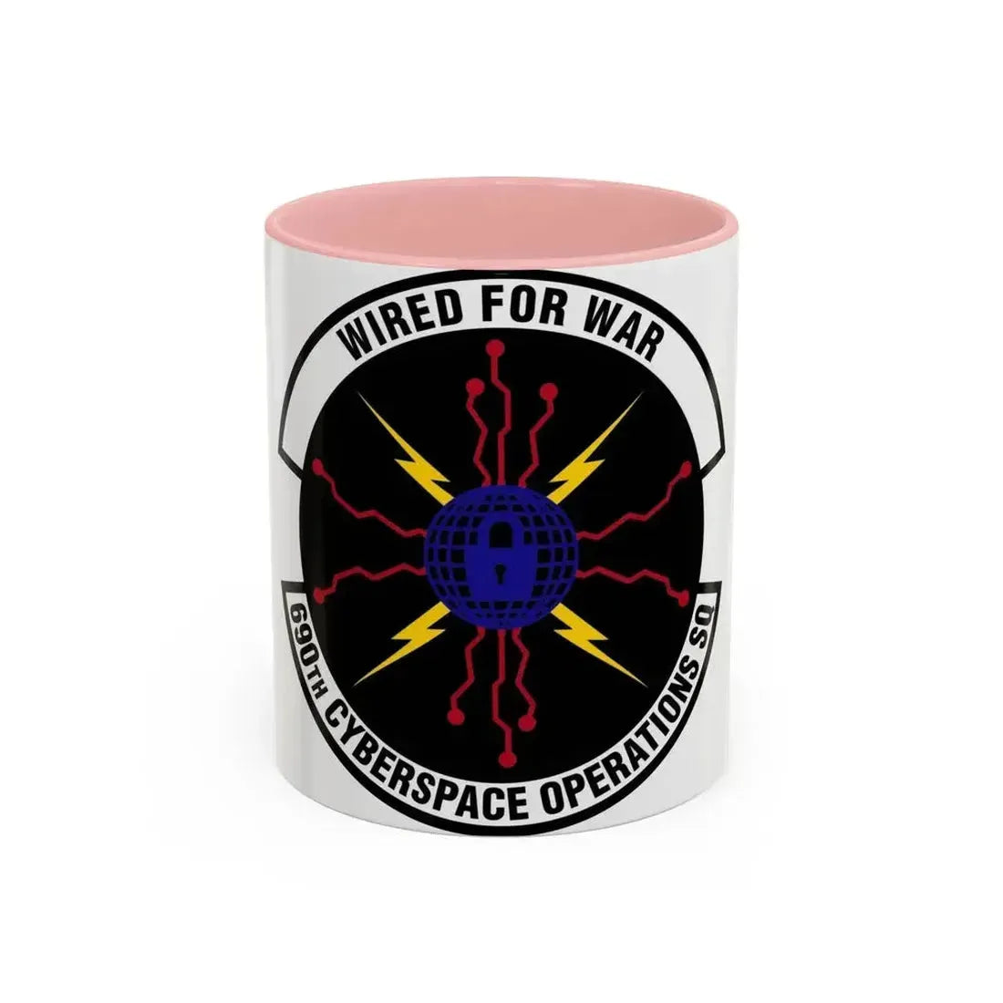 690th Cyberspace Operations (U.S. Air Force) Accent Coffee Mug 11oz Pink - Go Mug Yourself