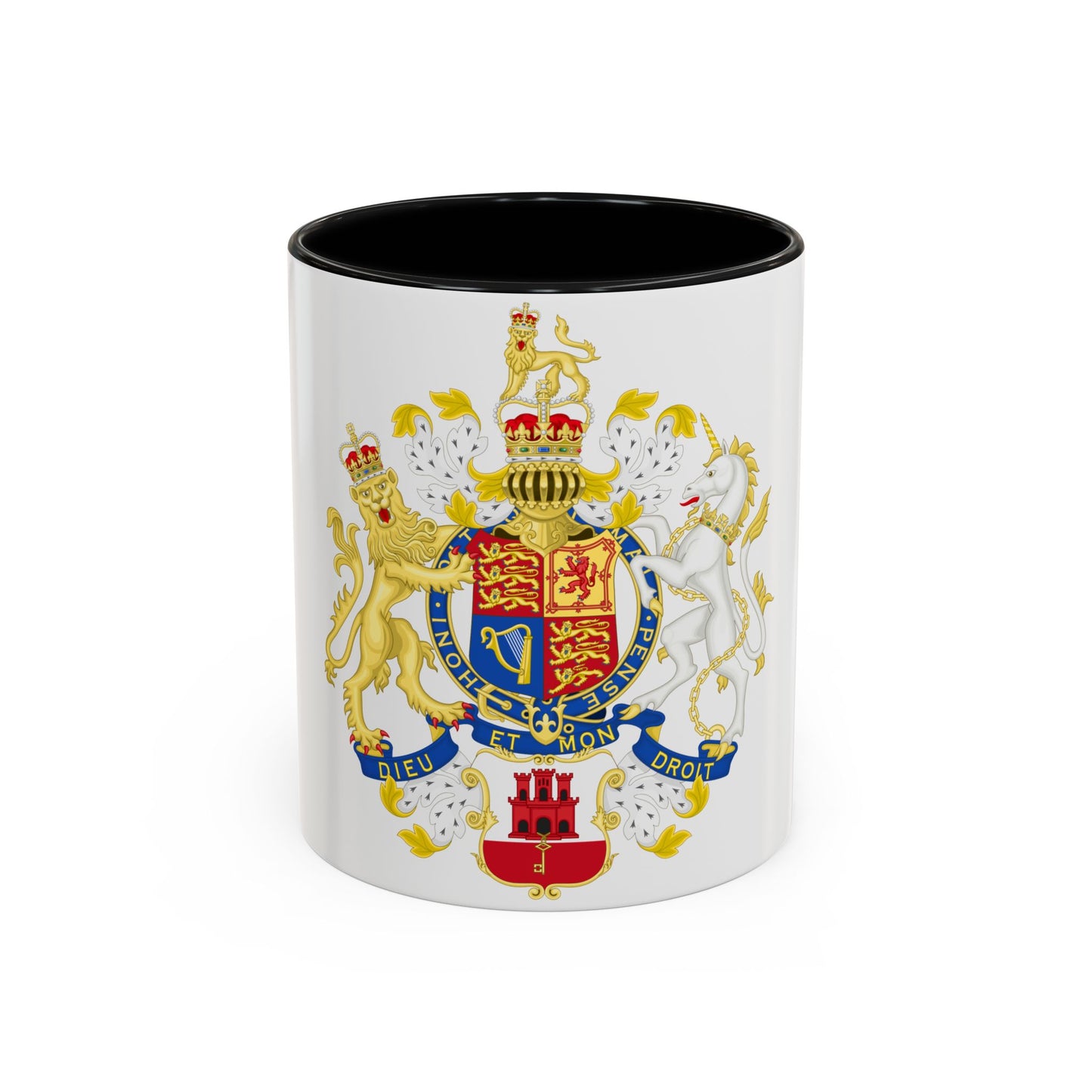 Coat of Arms of the Government of Gibraltar - Accent Coffee Mug