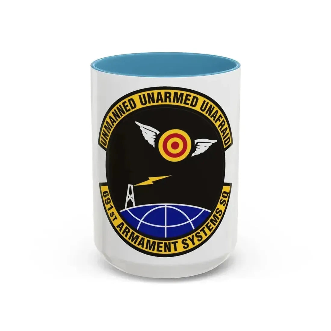 691st Armament Systems Squadron (U.S. Air Force) Accent Coffee Mug 15oz Light Blue - Go Mug Yourself