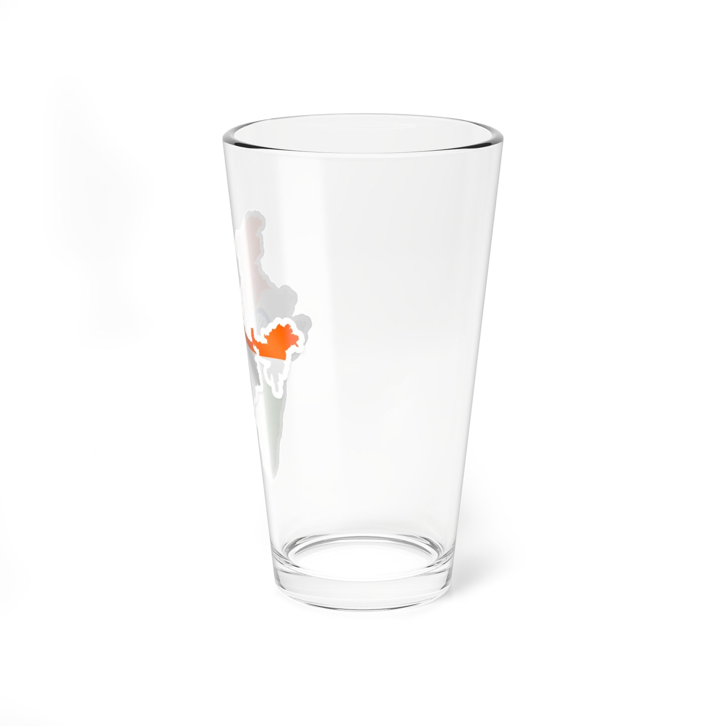 Flag map of India (India) Pint Glass 16oz