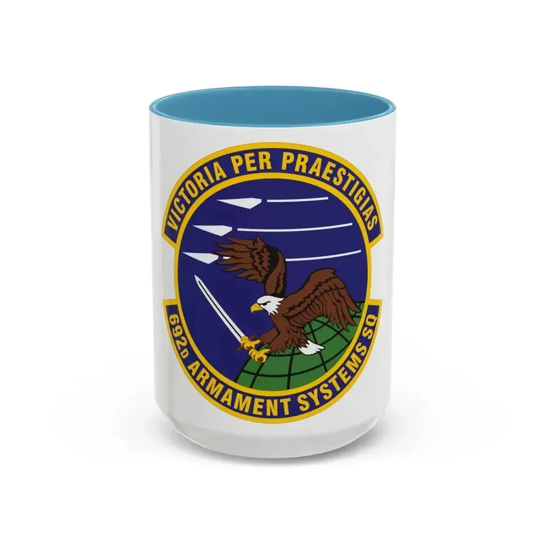 692d Armament Systems Squadron (U.S. Air Force) Accent Coffee Mug 15oz Light Blue - Go Mug Yourself