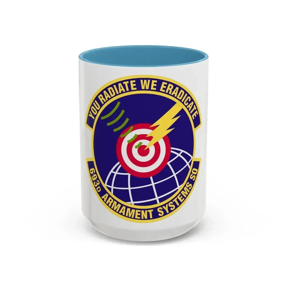 693d Armament Systems Squadron (U.S. Air Force) Accent Coffee Mug 15oz Light Blue - Go Mug Yourself