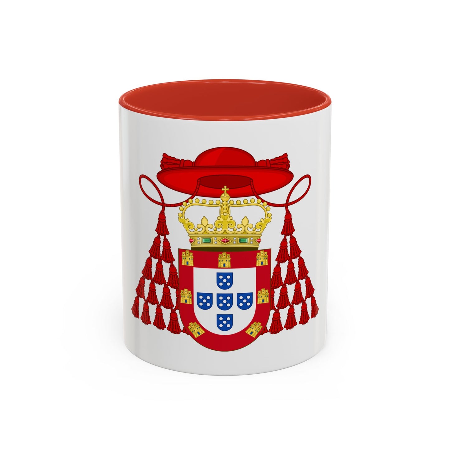 Ornamented Royal Coat of Arms of Cardinal Henry I of Portugal - Accent Coffee Mug