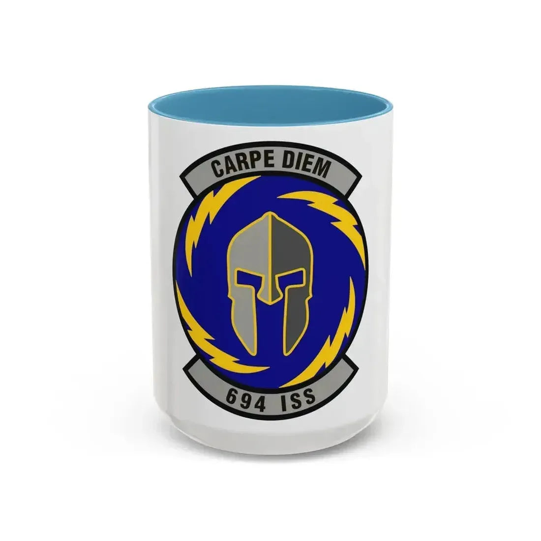 694th Intelligence Support Squadron (U.S. Air Force) Accent Coffee Mug 15oz Light Blue - Go Mug Yourself