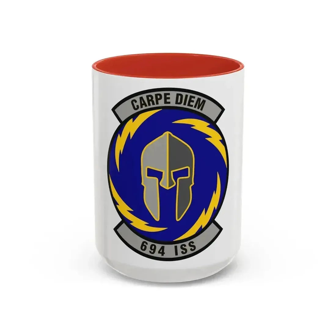 694th Intelligence Support Squadron (U.S. Air Force) Accent Coffee Mug 15oz Red - Go Mug Yourself