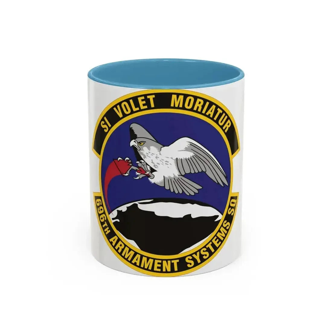696th Armament Systems Squadron (U.S. Air Force) Accent Coffee Mug 11oz Light Blue - Go Mug Yourself
