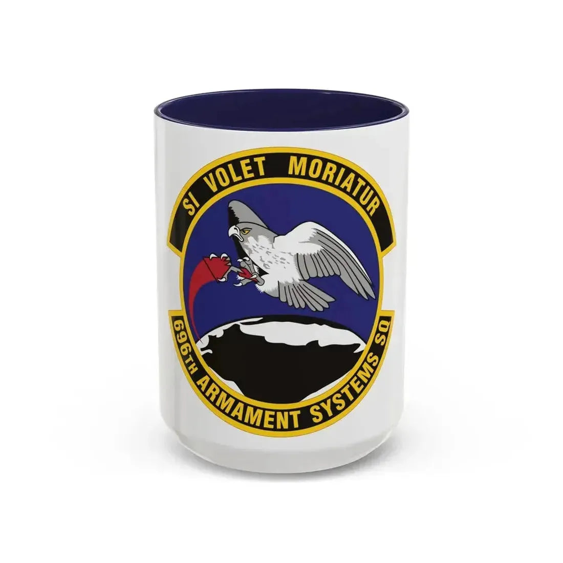 696th Armament Systems Squadron (U.S. Air Force) Accent Coffee Mug 15oz Navy - Go Mug Yourself