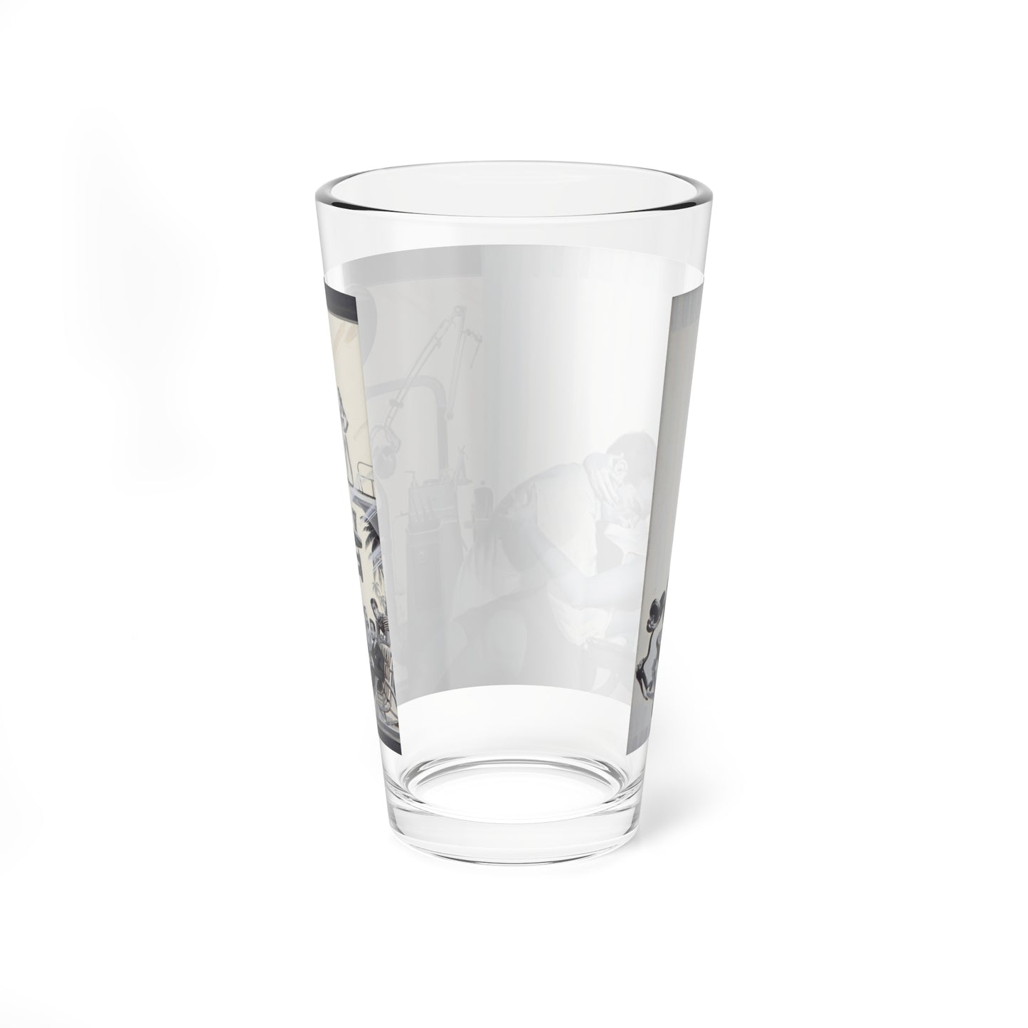 Love at the Dentist's Office, Men's Magazine Illustration - Pint Glass 16oz