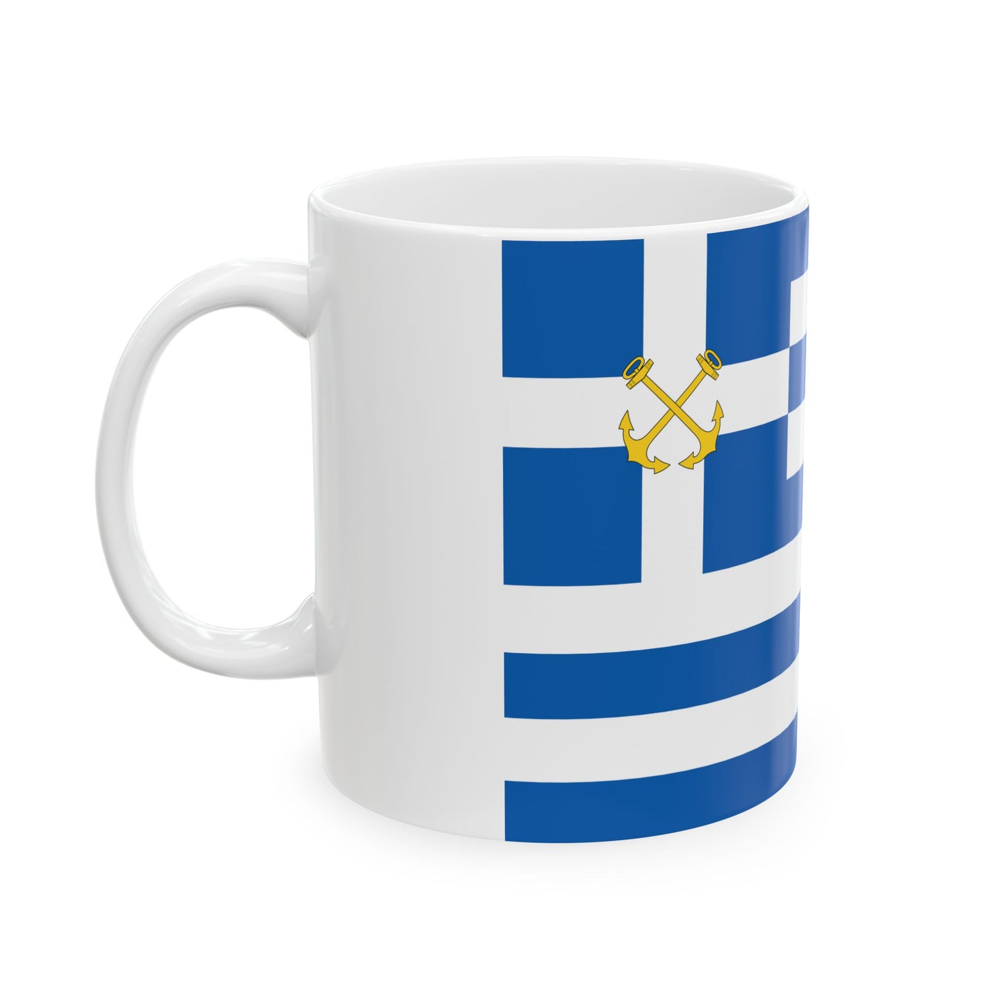 Hellenic Coast Guard Flag 1973-1980 (Greece) White Coffee Mug