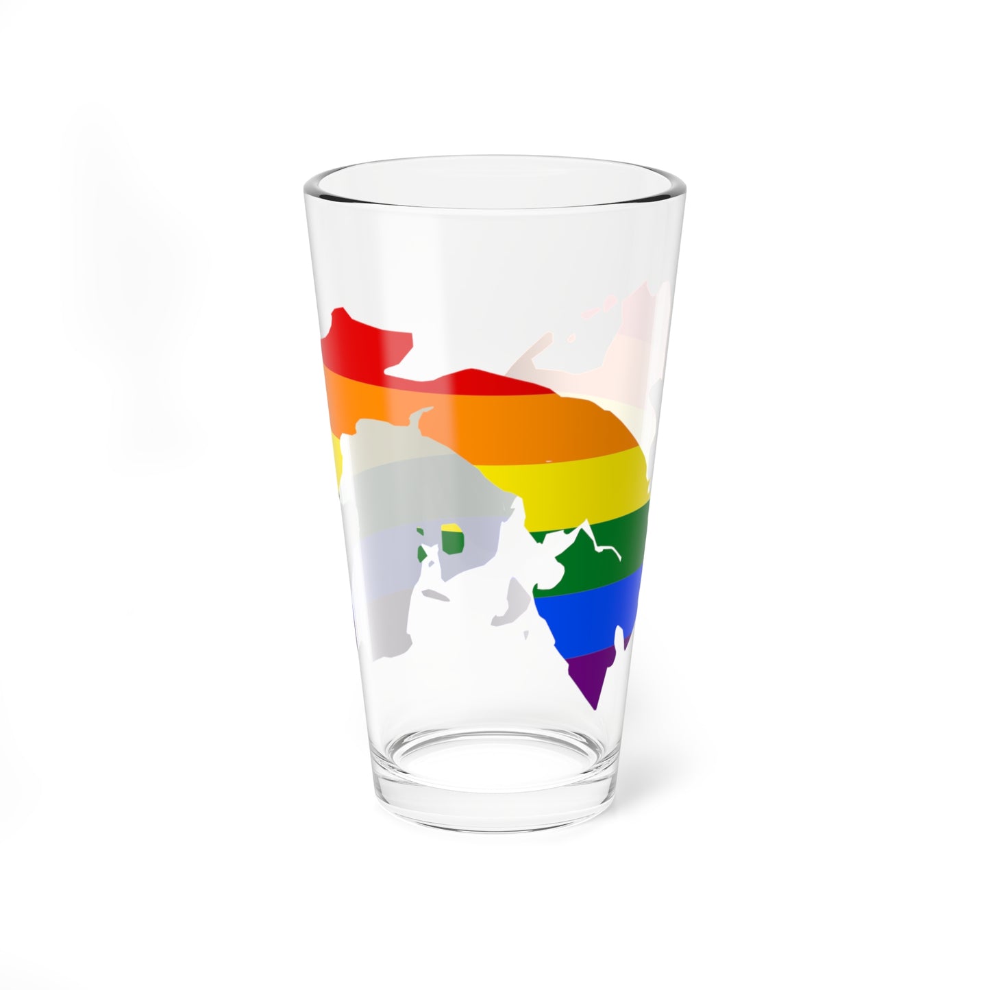 LGBT flag map of Panama (Panama) Pint Glass 16oz