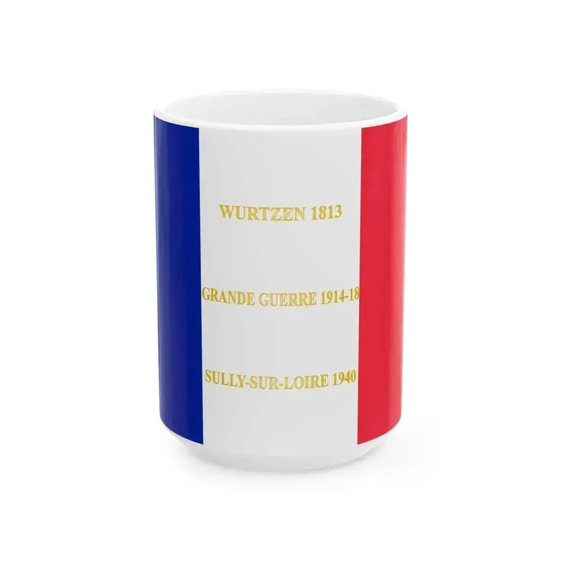 6e regiment de commandement et de soutien - drapeau (France) White Coffee Mug 15oz - Go Mug Yourself