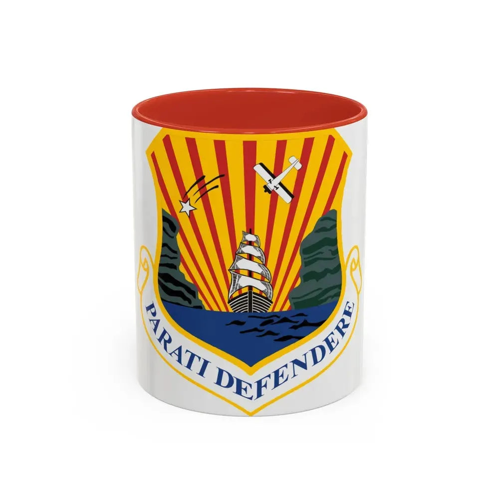 6th Air Mobility Wing (U.S. Air Force) Accent Coffee Mug 11oz Red - Go Mug Yourself