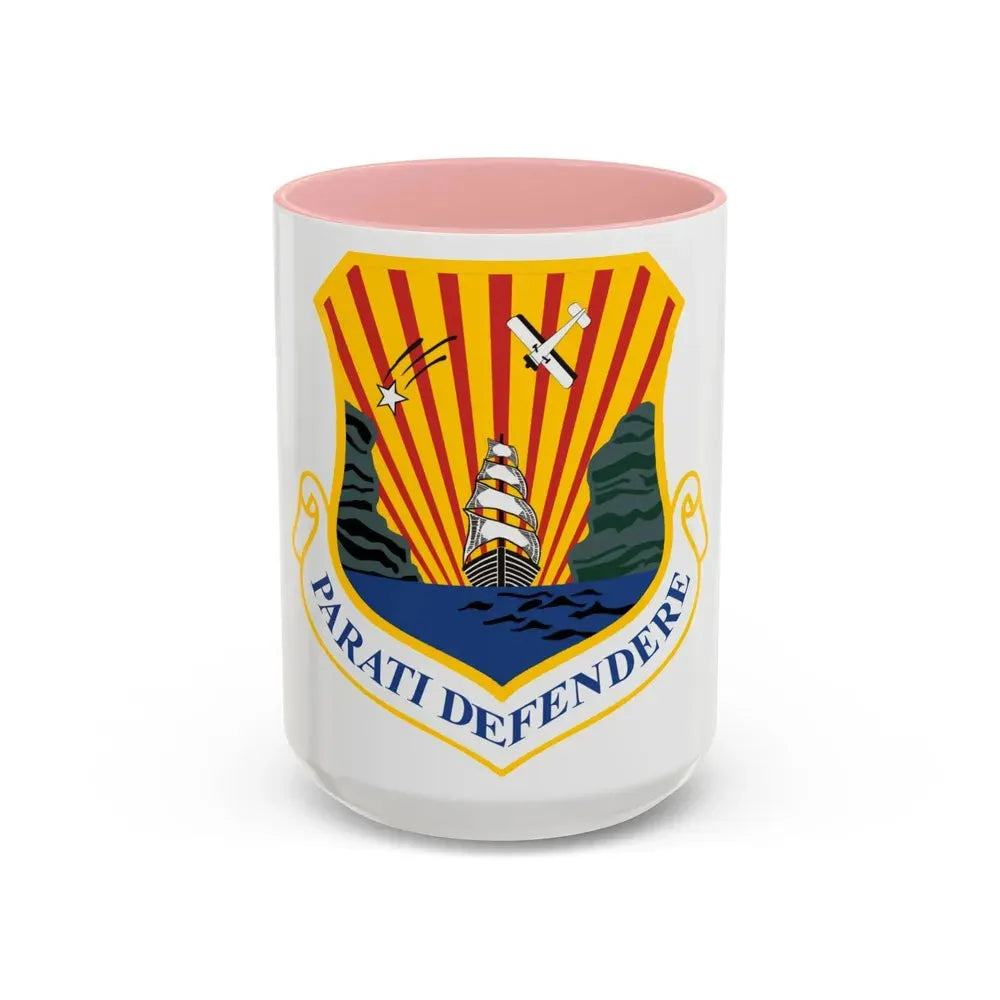 6th Air Mobility Wing (U.S. Air Force) Accent Coffee Mug 15oz Pink - Go Mug Yourself
