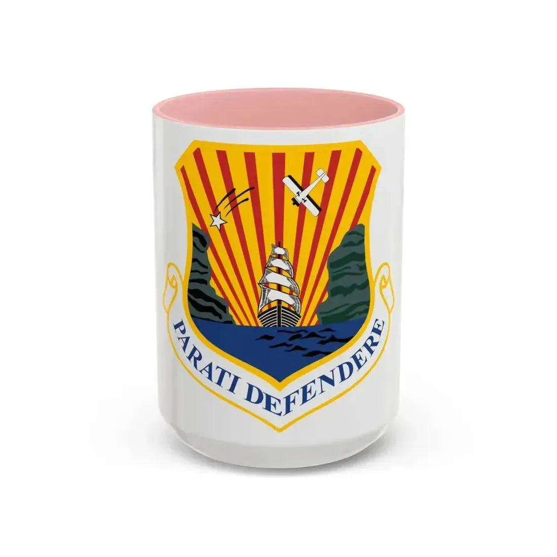 6th Air Mobility Wing (U.S. Air Force) Accent Coffee Mug 15oz Pink - Go Mug Yourself