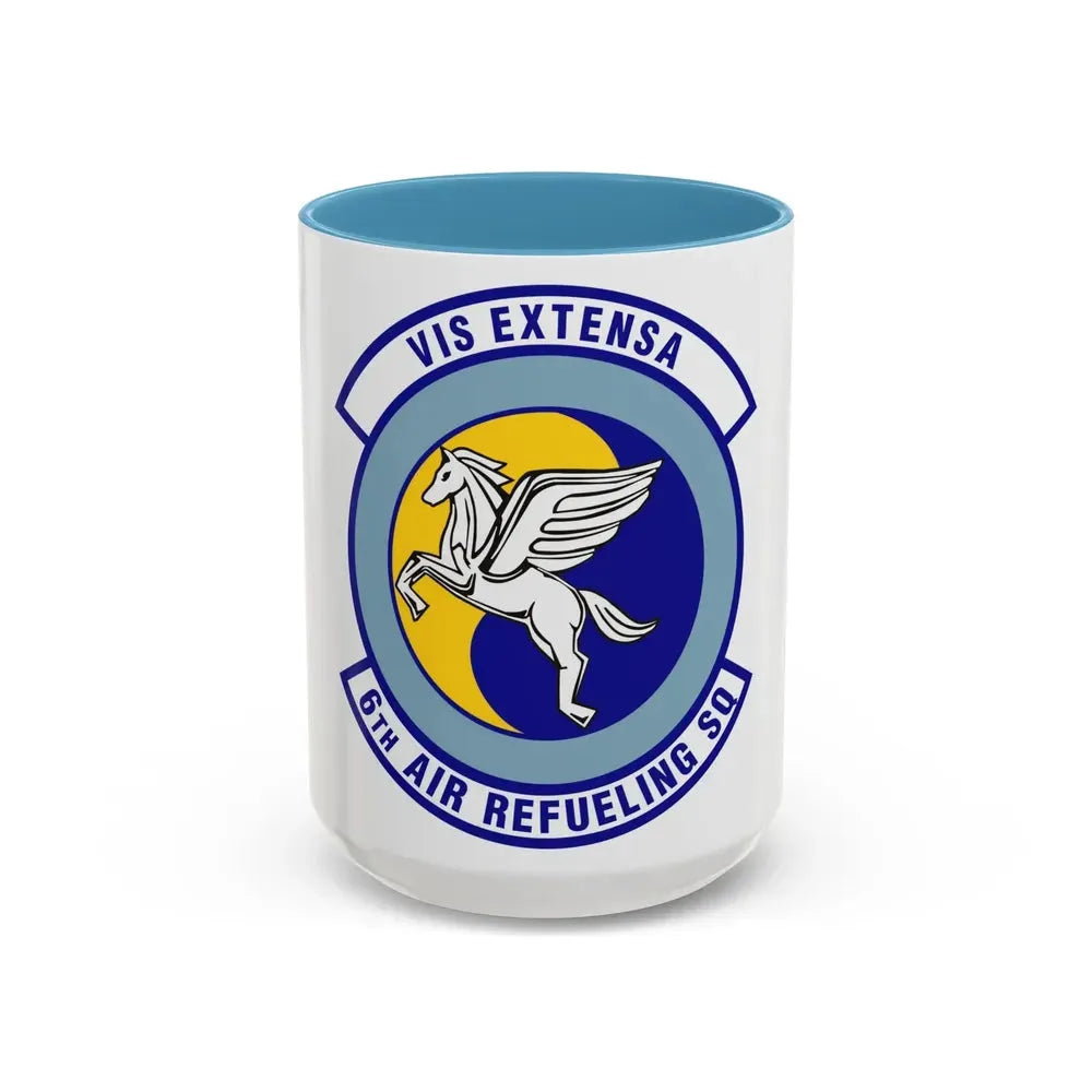 6th Air Refueling Squadron (U.S. Air Force) Accent Coffee Mug 15oz Light Blue - Go Mug Yourself