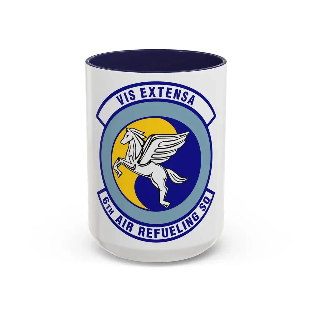 6th Air Refueling Squadron (U.S. Air Force) Accent Coffee Mug 15oz Navy - Go Mug Yourself