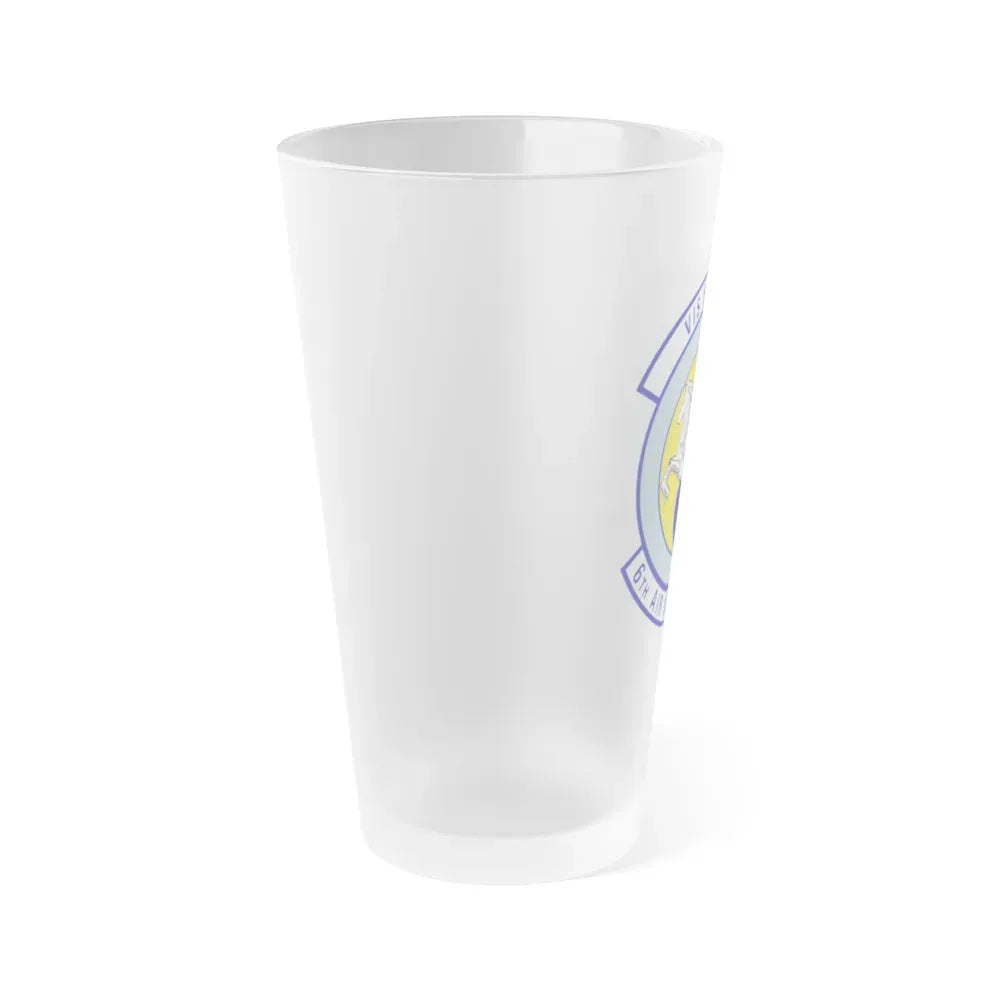 6th Air Refueling Squadron (U.S. Air Force) Frosted Pint Glass 16oz - Go Mug Yourself