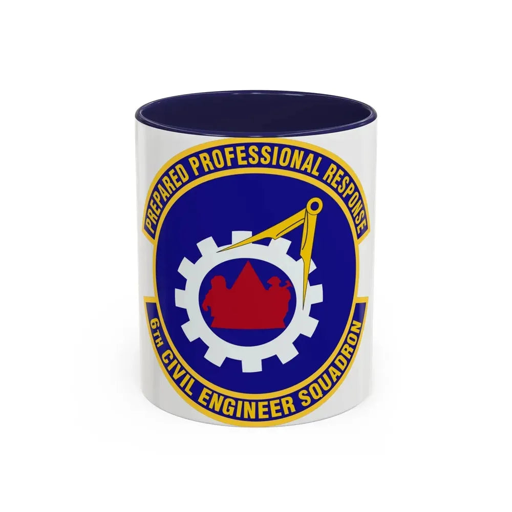 6th Civil Engineer Squadaron (U.S. Air Force) Accent Coffee Mug 11oz Navy - Go Mug Yourself