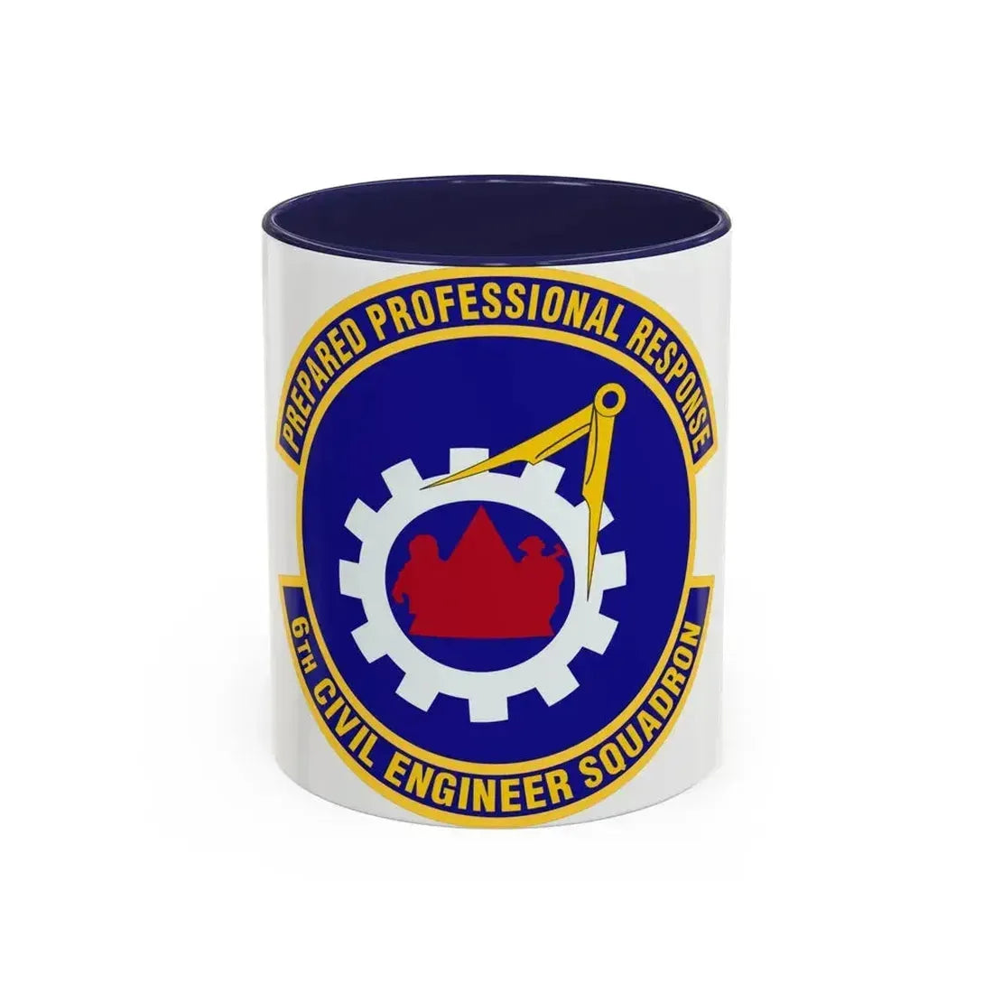 6th Civil Engineer Squadaron (U.S. Air Force) Accent Coffee Mug 11oz Navy - Go Mug Yourself