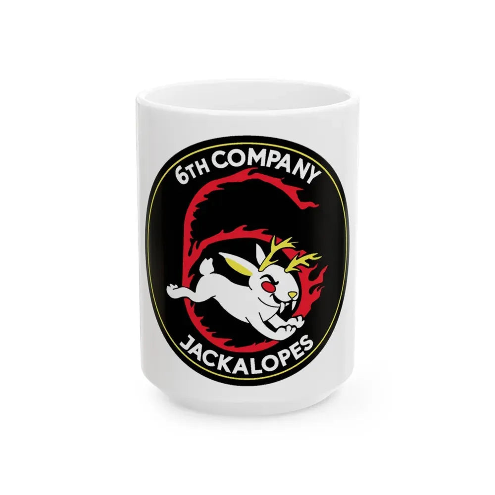 6TH COMPANY JACKALOPES (U.S. Navy) White Coffee Mug 15oz - Go Mug Yourself