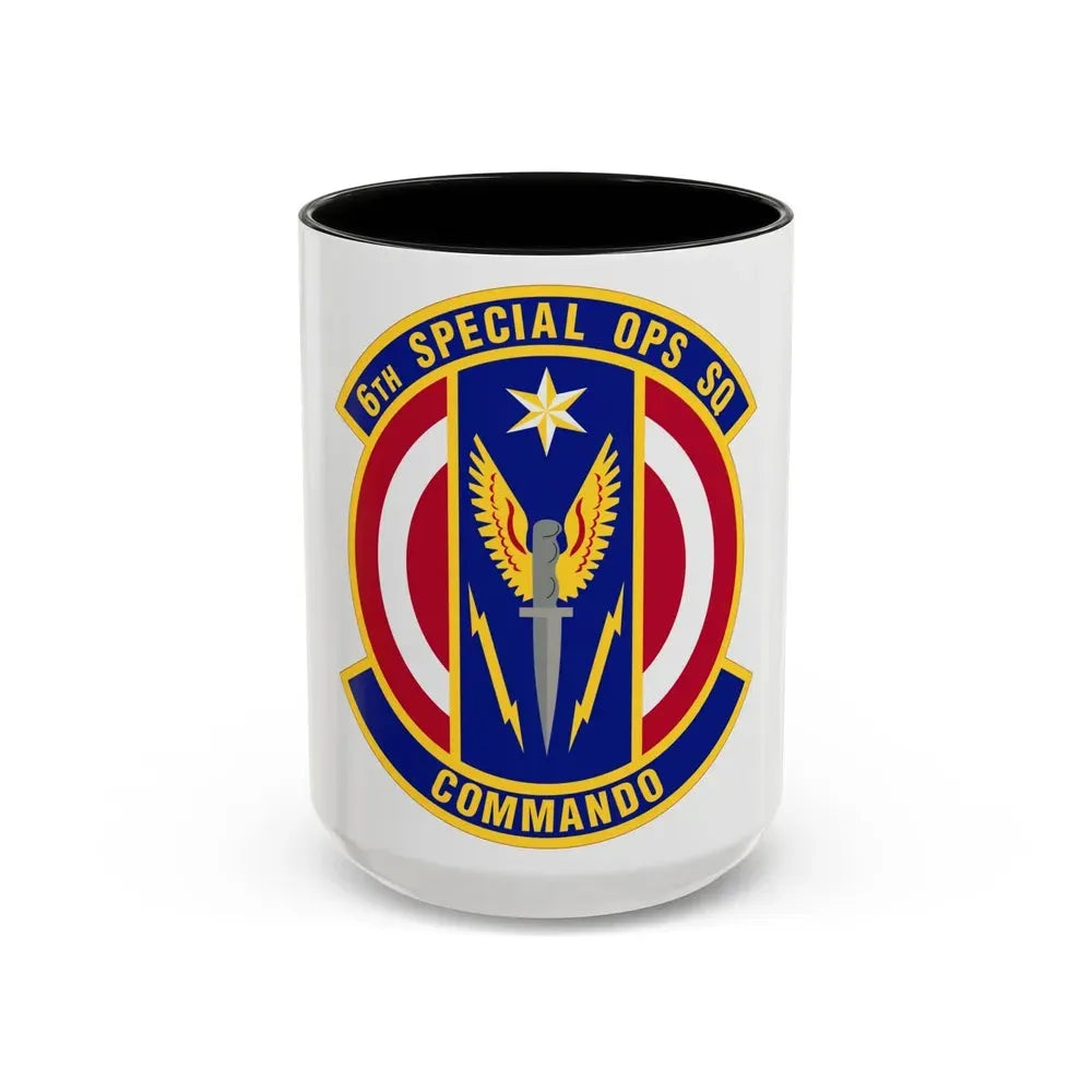 6th Special Operations Squadron (U.S. Air Force) Accent Coffee Mug 15oz Black - Go Mug Yourself