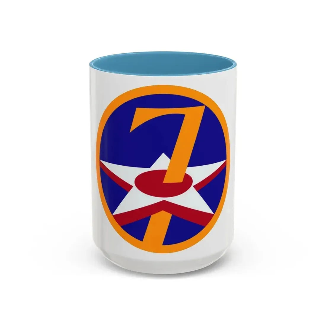 7 Air Force (U.S. Army) Accent Coffee Mug 15oz Light Blue - Go Mug Yourself