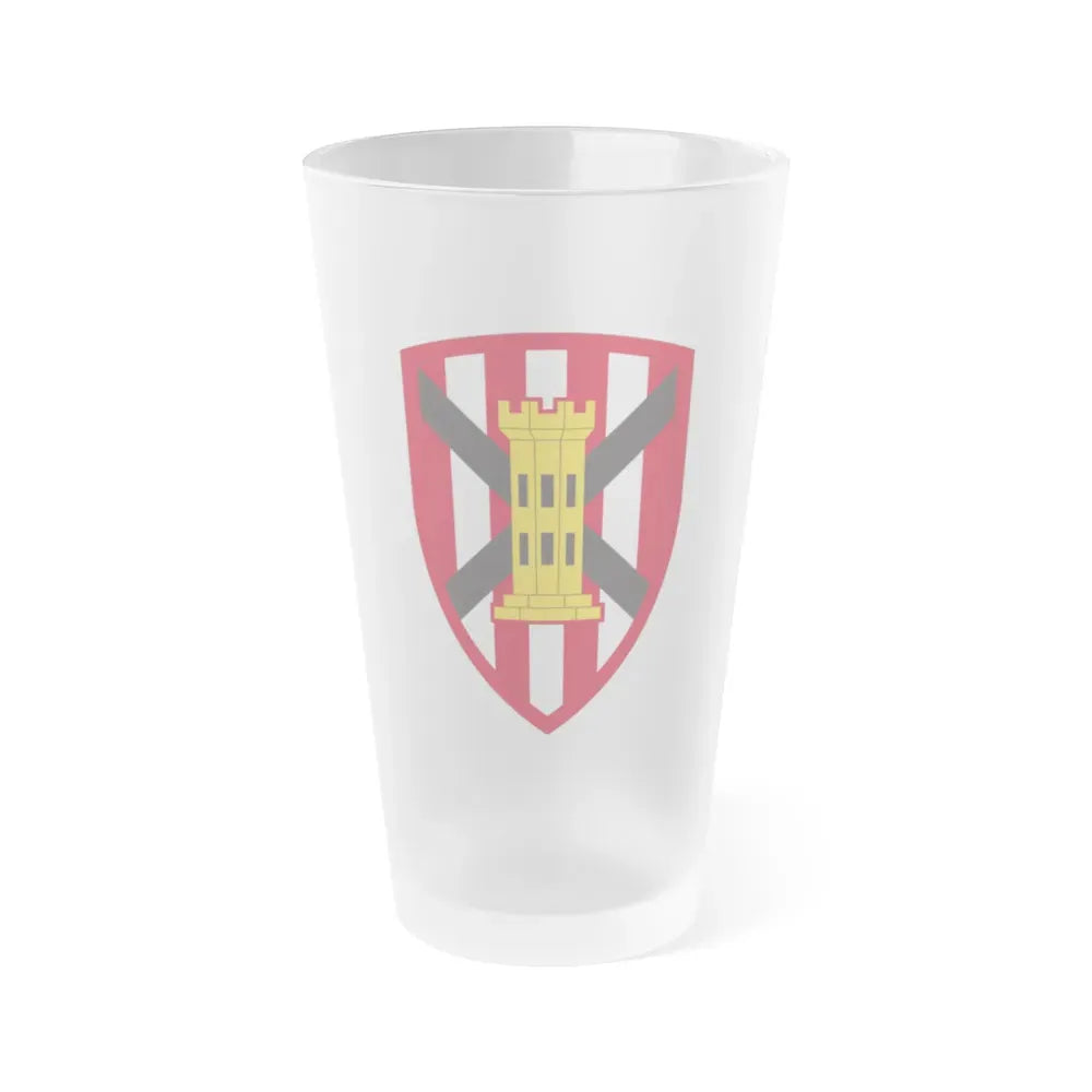 7 Engineer Brigade (U.S. Army) Frosted Pint Glass 16oz Default Title - Go Mug Yourself